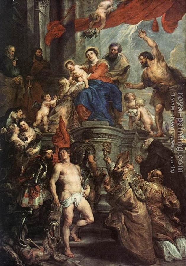 Peter Paul Rubens : Madonna Enthroned with Child and Saints